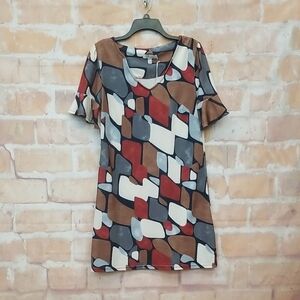 NWT Geometric Patterned Women's Dress. Aryeh. Size M